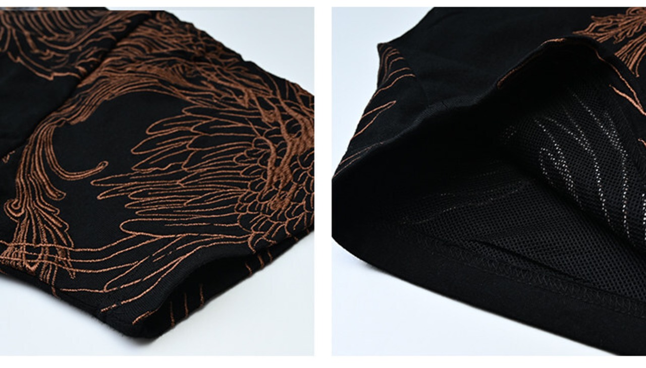 四象・朱雀 Embroidered T-Shirt 2color【G1218】