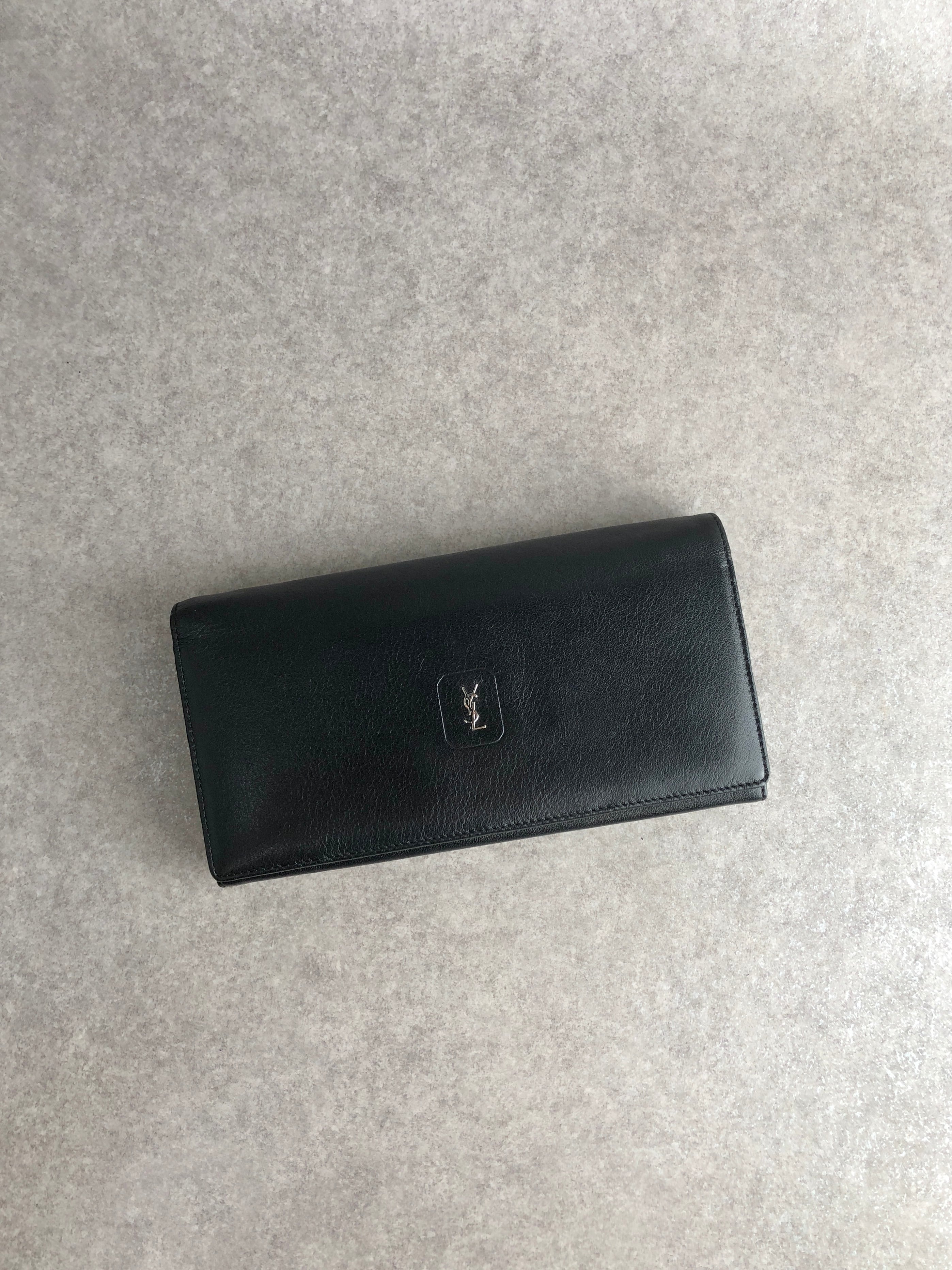 Yves Saint Laurent イヴ・サンローラン 財布 ブラック YSL レザー 2