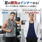 【送料無料1000円】接触冷感 アイスタンクトップ メンズ メッシュ インナー 涼しい 吸汗速乾 ストレッチ スポーツ 肌着 アンダーウェア ドライ 下着 無地 脇汗 夏用 cw-a-6329