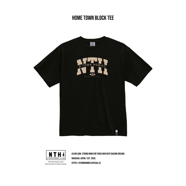 HOME TOWN BLOCK TEE color Black