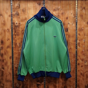80s adidas トラックジャケット ジャージ 6号/ XL程度 アディダス 緑