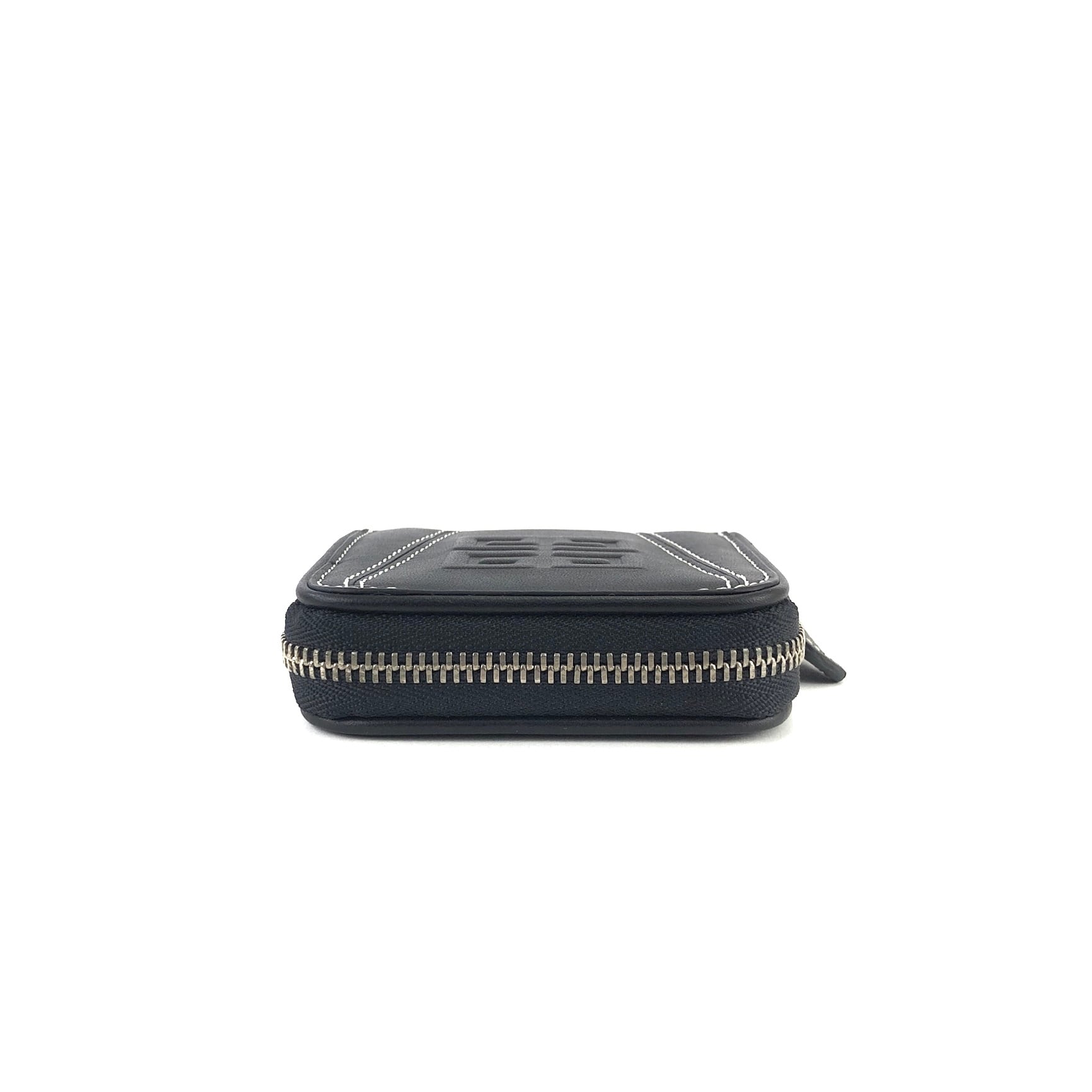 GIVENCHY ジバンシィ ロゴ ステッチ レザー コンパクトウォレット ミニ