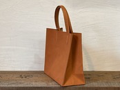 紙袋のような革袋・クラフトブラウン ・ほぼB5ヨコ