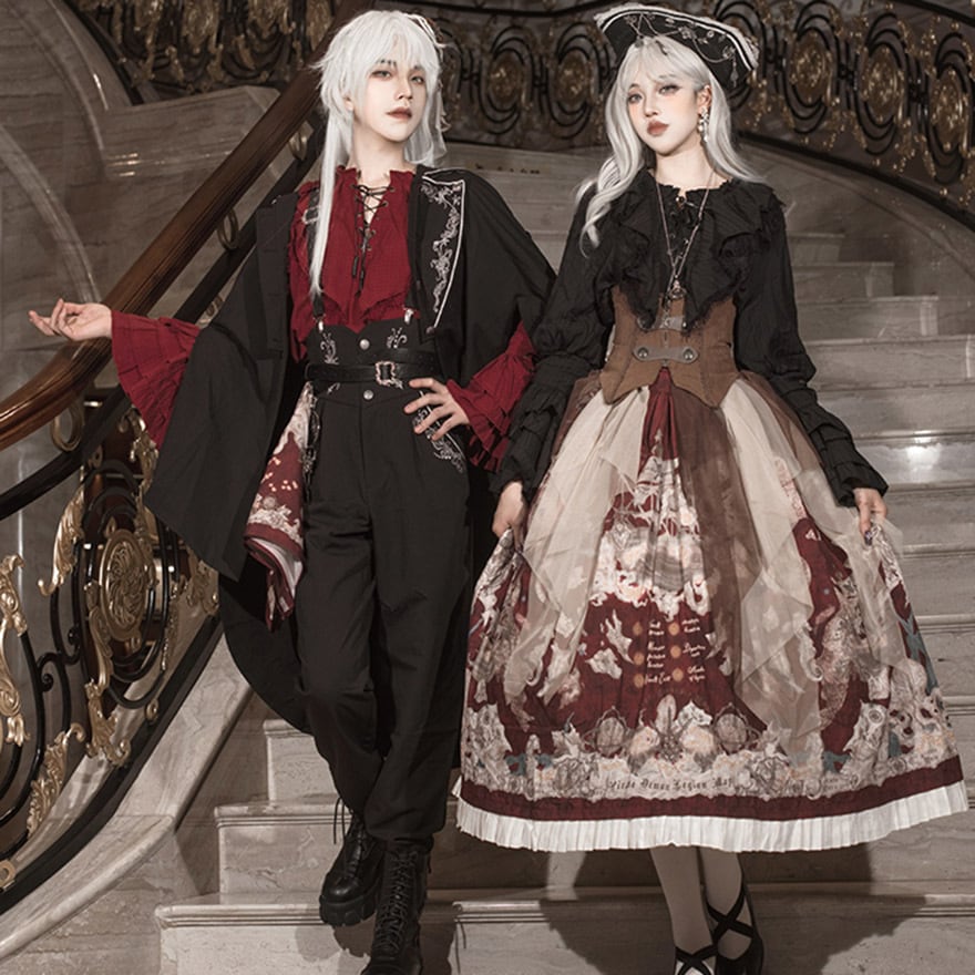 【予約商品 12月出荷】 クラシカルスカート ロング丈 プリント柄 普段使い 控えめ アラサーコーデ