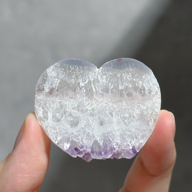 アゲート×アメジスト ハート24◇ Agate× Amethyst ◇天然石・鉱物・パワーストーン