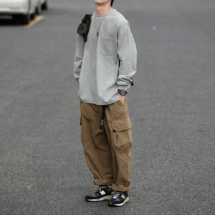 ★ROUND NECK CASUAL WILD BOTTOMS T-SHIRT　　　32313