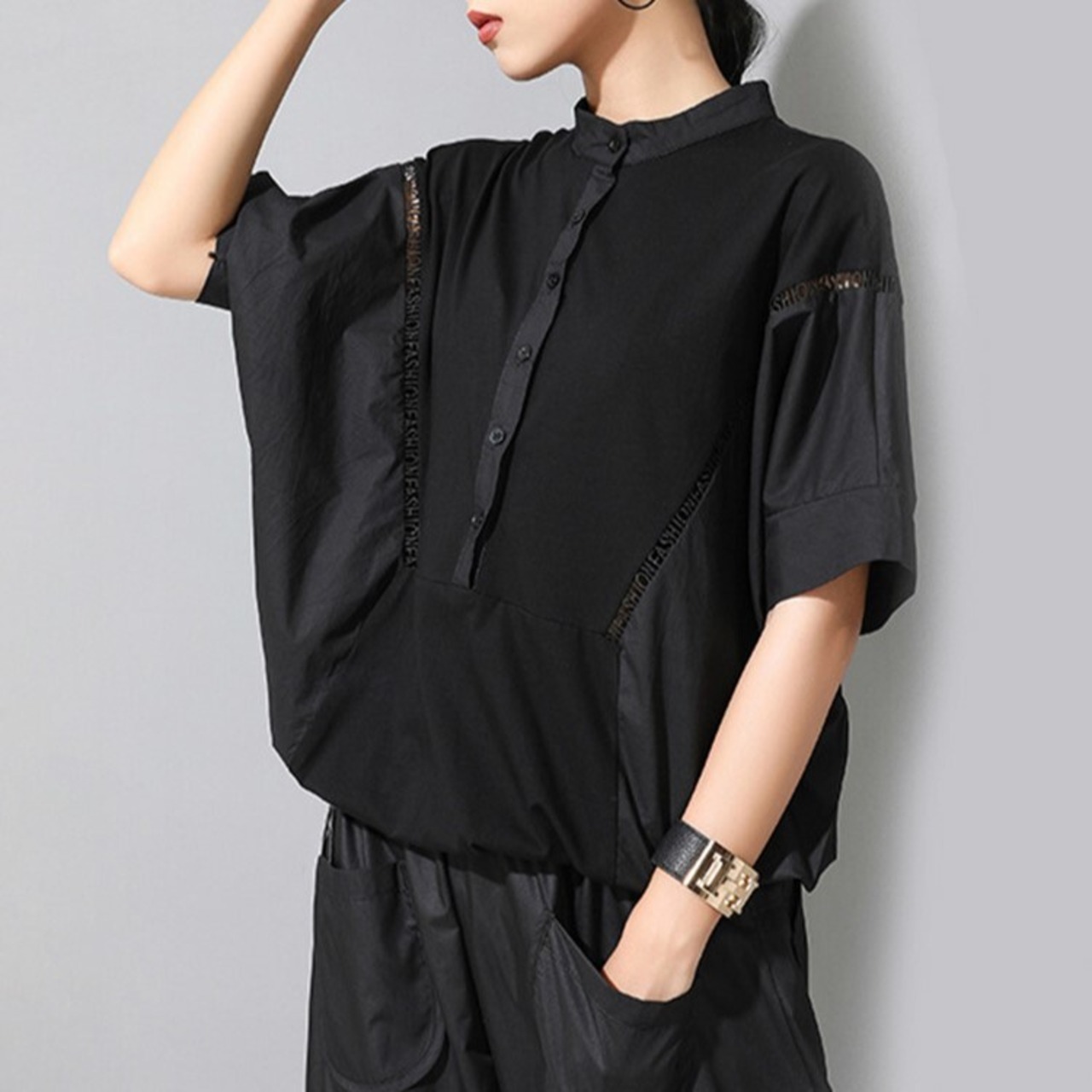 Stand Collar Batwing Tops / スタンド カラー バットウィング トップス