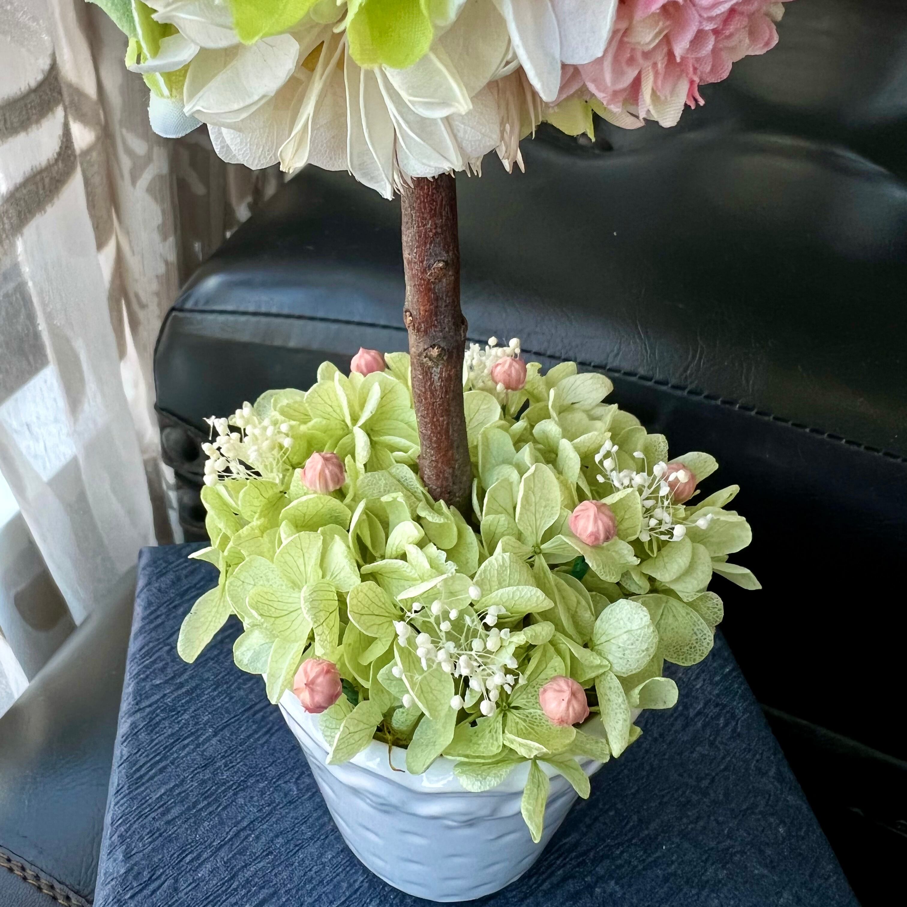 フラワートピアリー プリザーブドフラワー トピアリー(pink) | 花工房卯らら