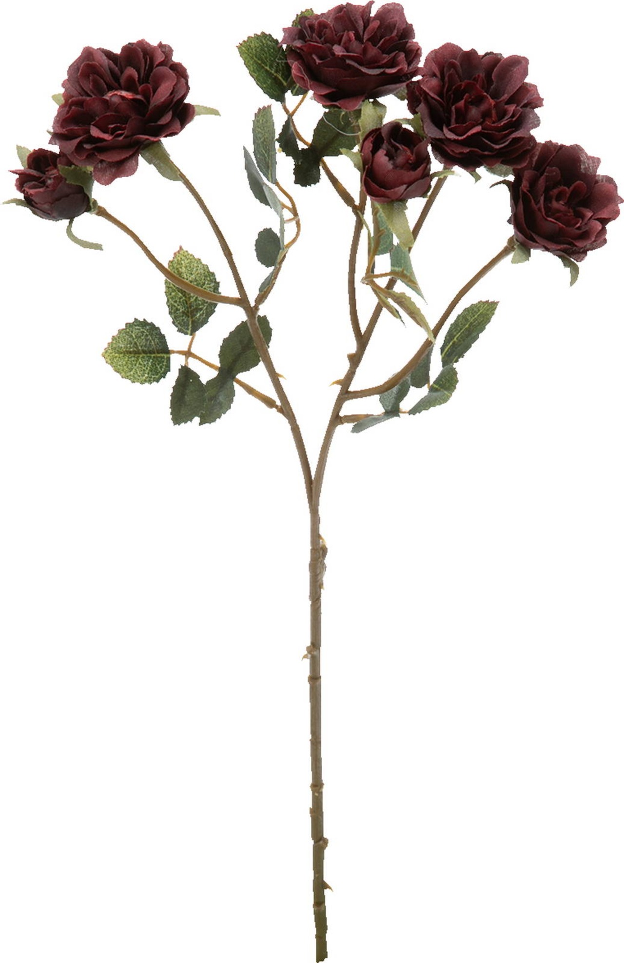 ミニローズスプレー　レッド系　FA-7151BUR　4961823796562　造花（アーティフィシャルフラワー） > 定番造花フラワー（素材）