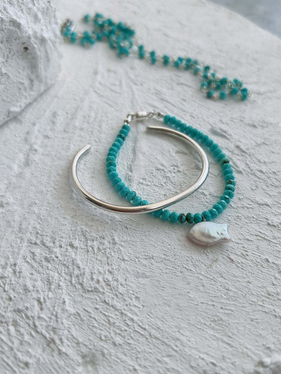 ターコイズ・ブレスレット | 上品なアクセサリー | こだわり素材