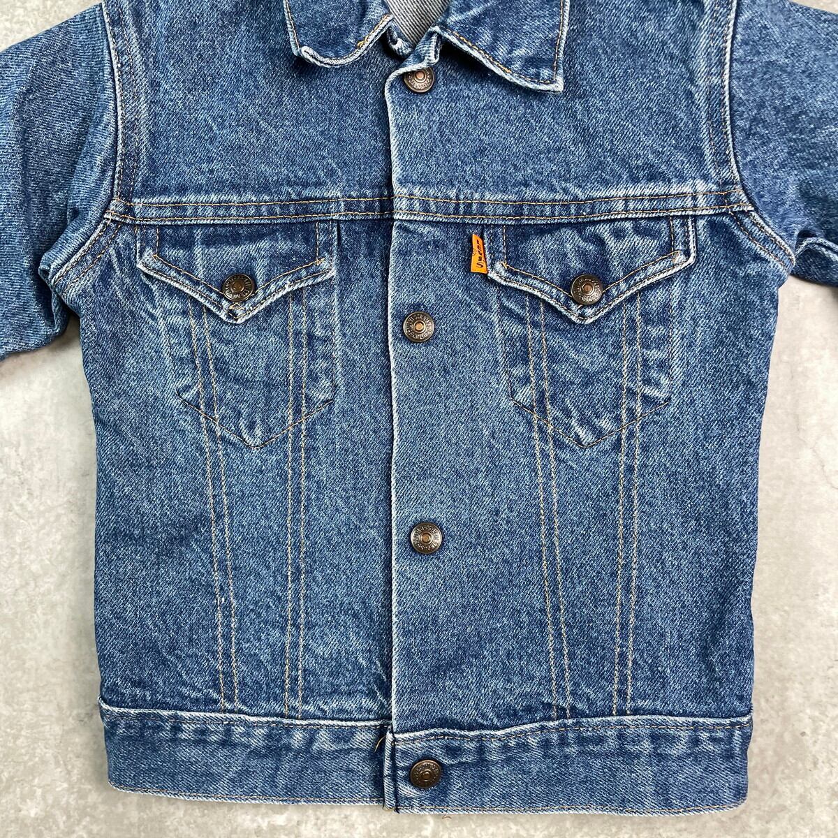 kids】80年代 USA製 Levi's リーバイス デニムジャケット オレンジタブ