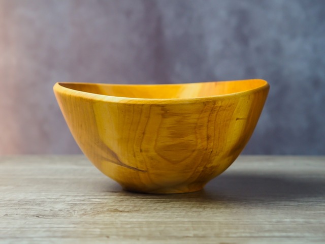 山桜 ウッドボウル19cm no.2（サラダボウル）／Canaria Wood Works