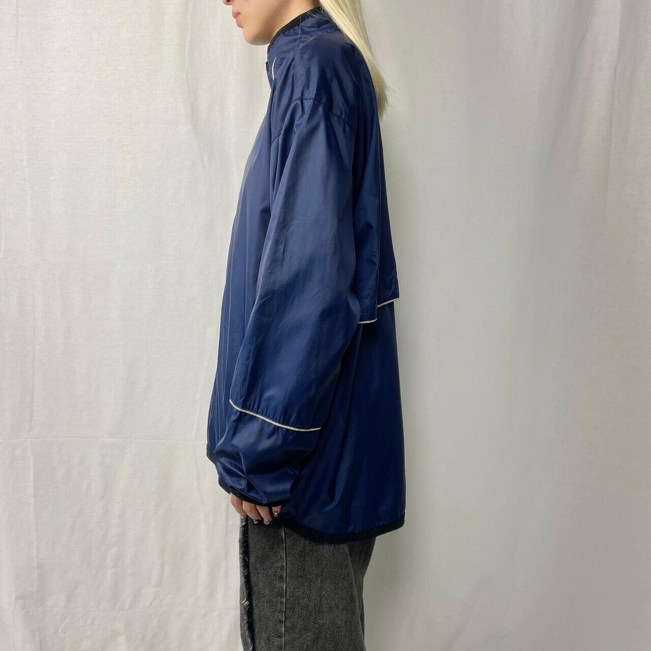 00年代 NIKE ナイキ ハーフジップ ナイロンプルオーバー メンズL相当 