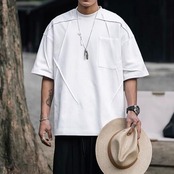 ラインデザインTシャツ A4235