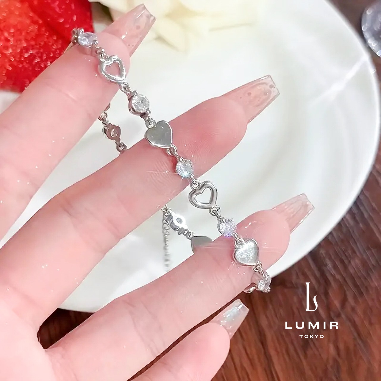 【数量限定】ロマンスハートジルコニアブレスレット