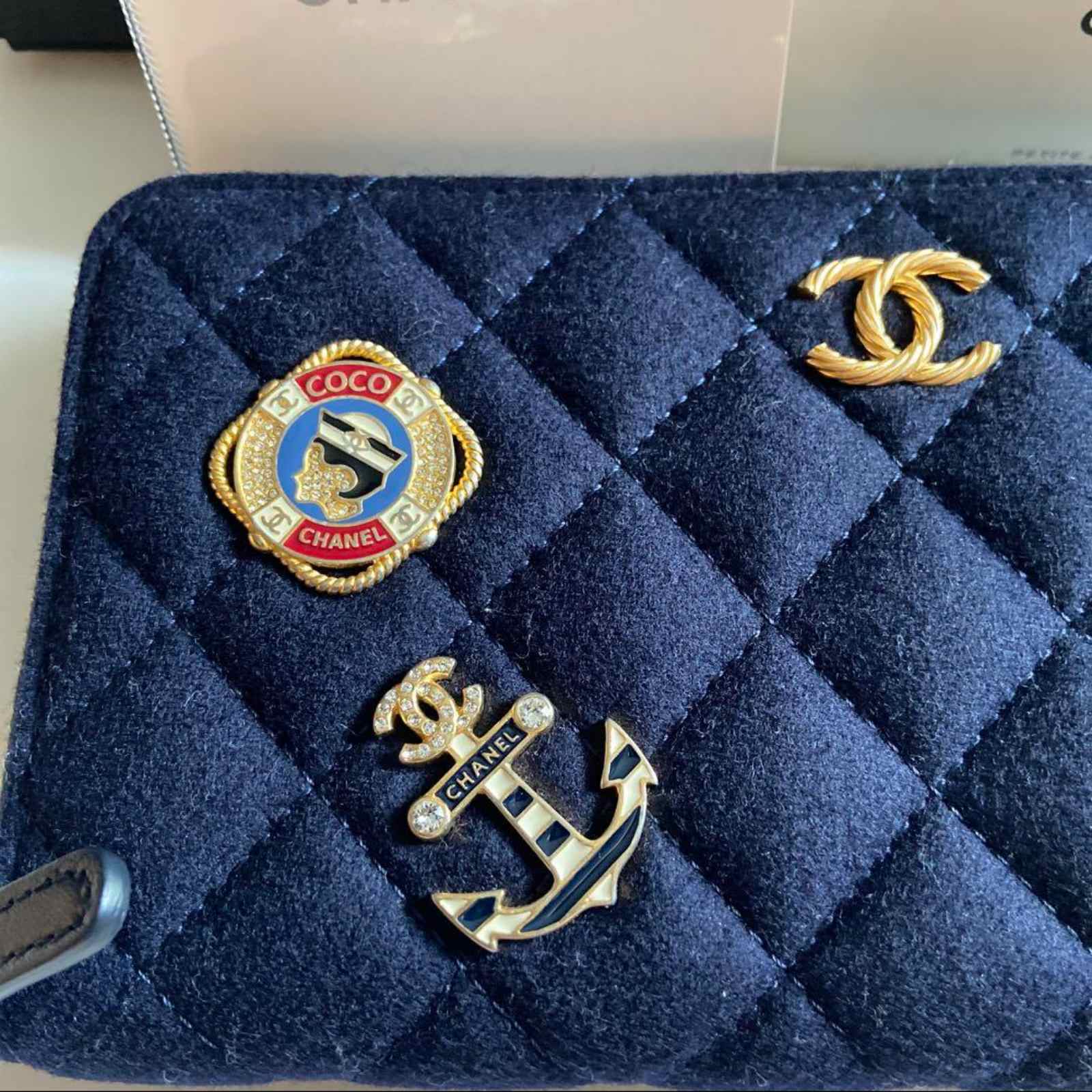 CHANEL シャネル ウォレット マリン ココマーク マトラッセ 限定 