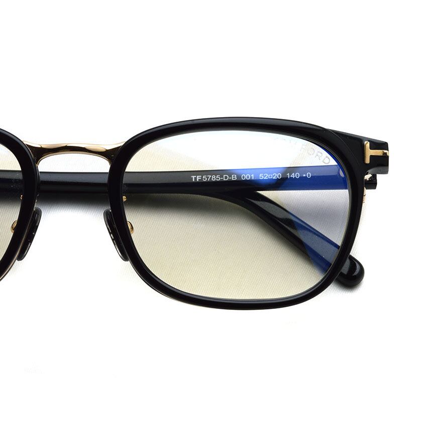 TOM FORD / TF5785-D-B / 001 Black ブラック/ゴールド - ブルーライト  