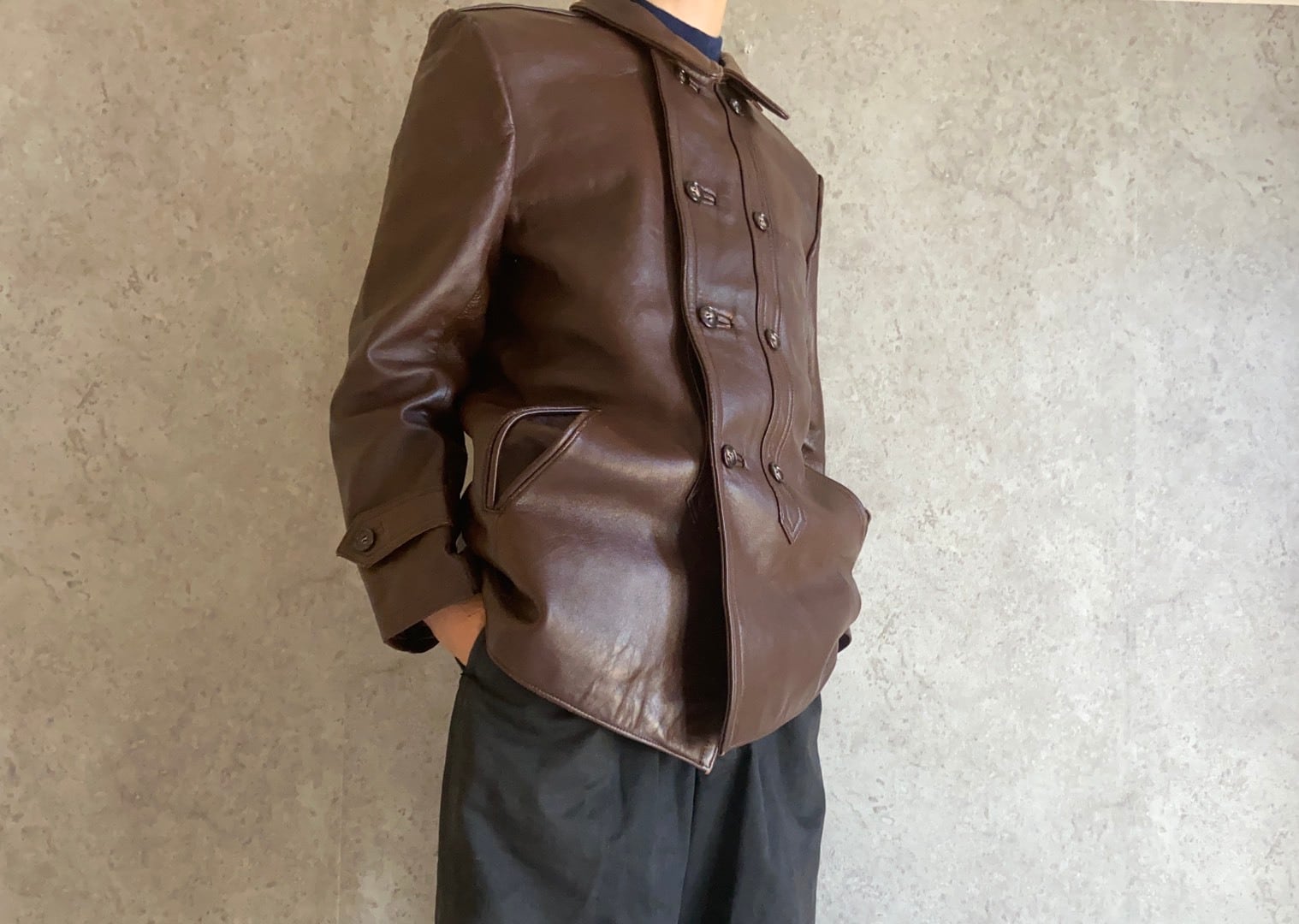 's made in France Le Corbusier Jacketbrown   miico.vintage