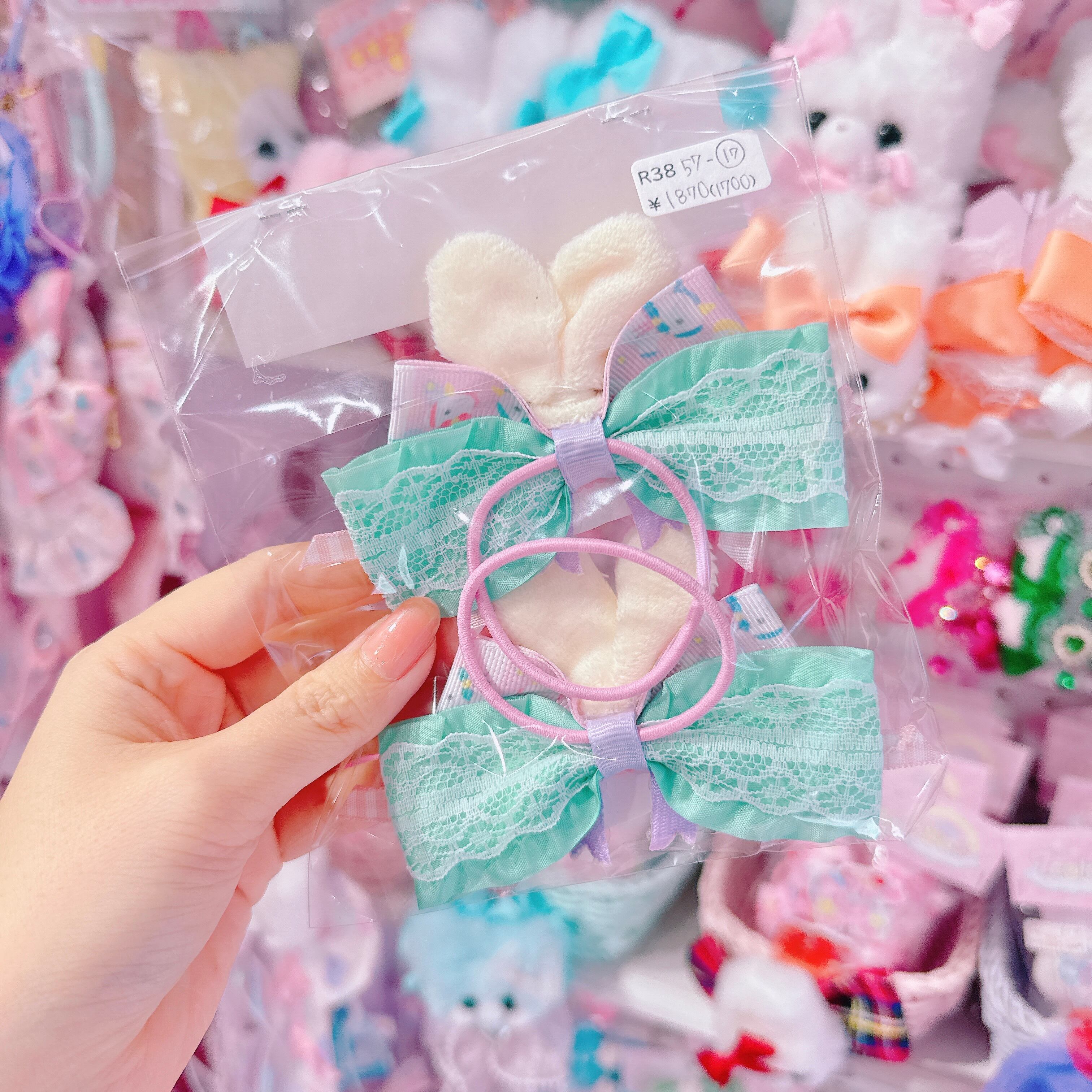 【R38】57-17うさみみツインヘアゴム