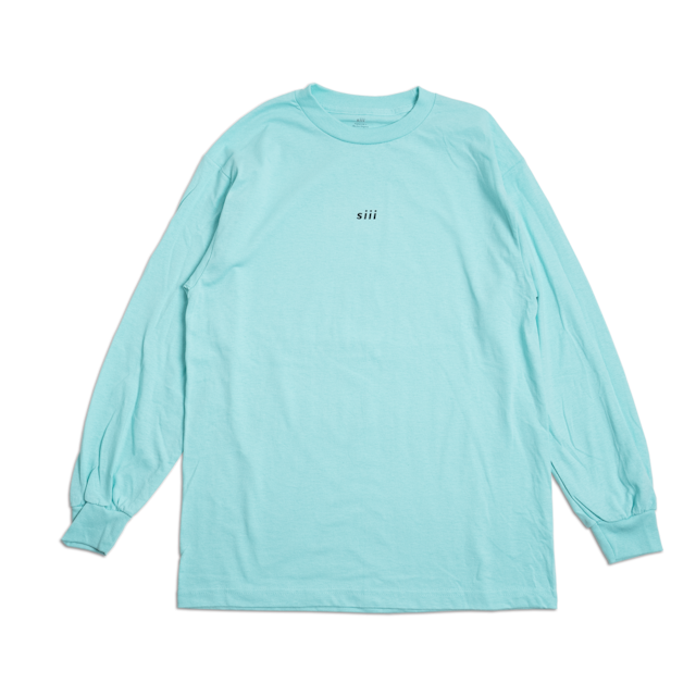 siii "BASIC LOGO" CENTER L/S TEE CELADON