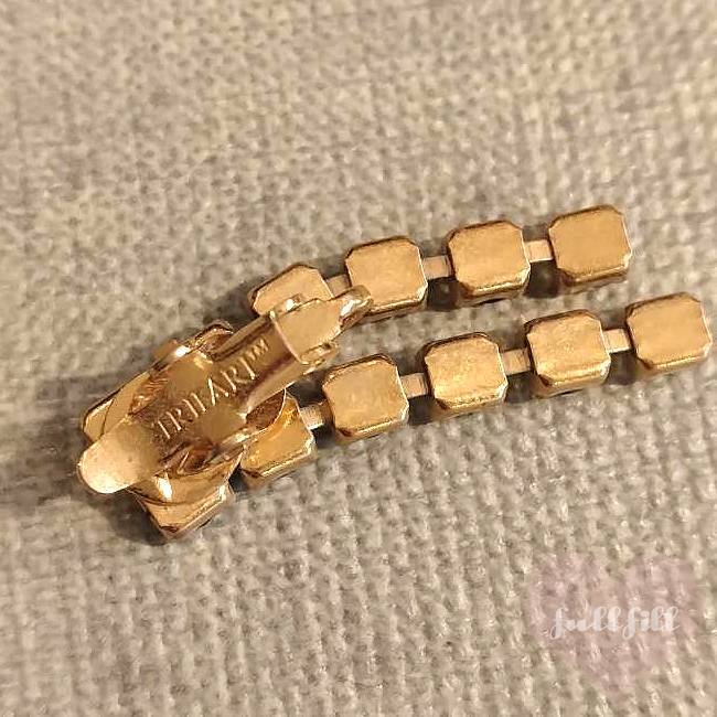 Trifari ヴィンテージラインストーンイヤリング アメリカ TRIFARI