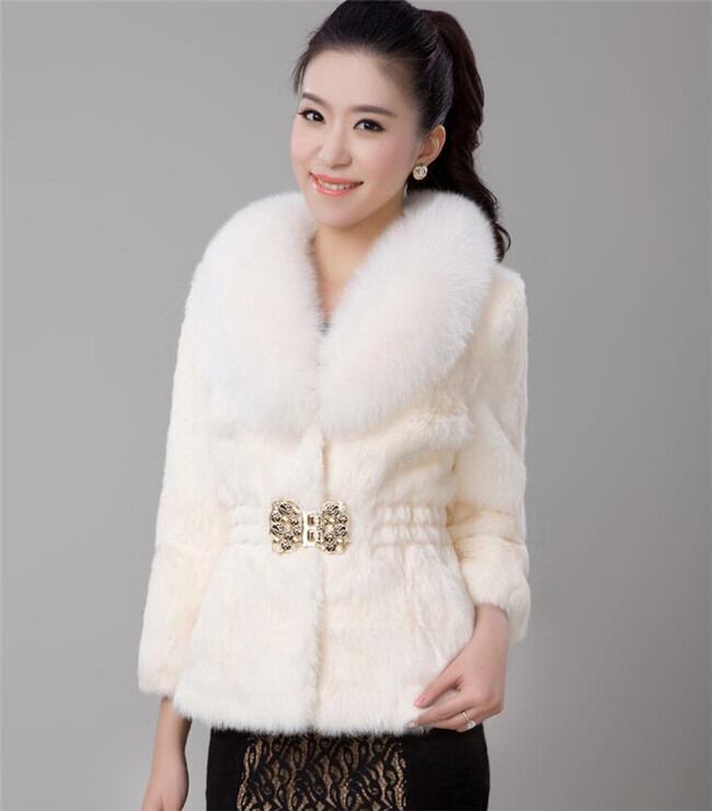 韓国 新 小さな新鮮 フェイクファー ウエスト スリム コート フェイクファー トップス エレガンス