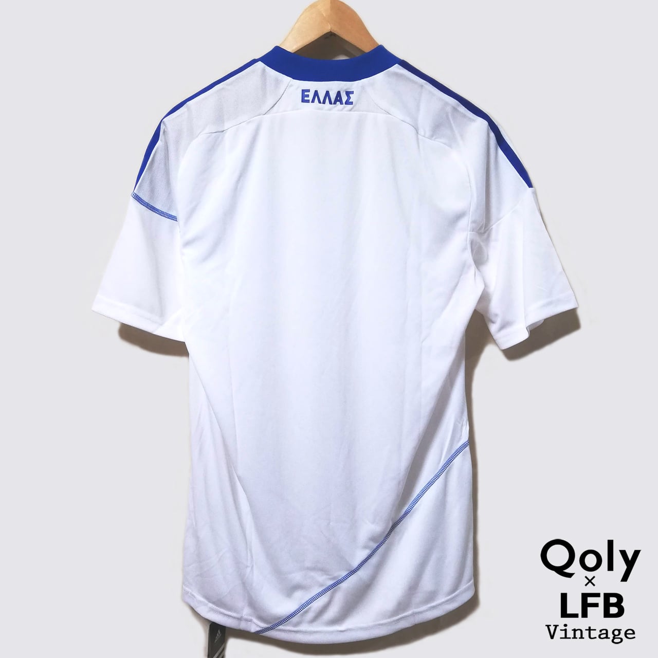 希少品 アディダス　ギリシャ代表 2010ユニフォーム　タグ付き白青 ギリシャ代表 2010 adidas ホーム半袖 ユニフォーム（インポートS