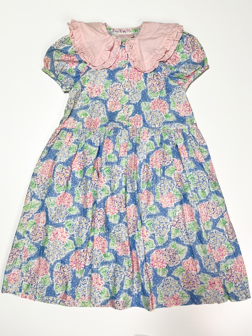 【140cm】VINTAGE 90's 花柄 ワンピース【10179】※