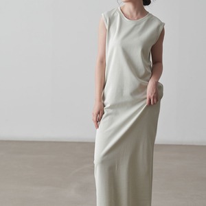 Cotton Long Sleeveless A-Line Dress  T5075