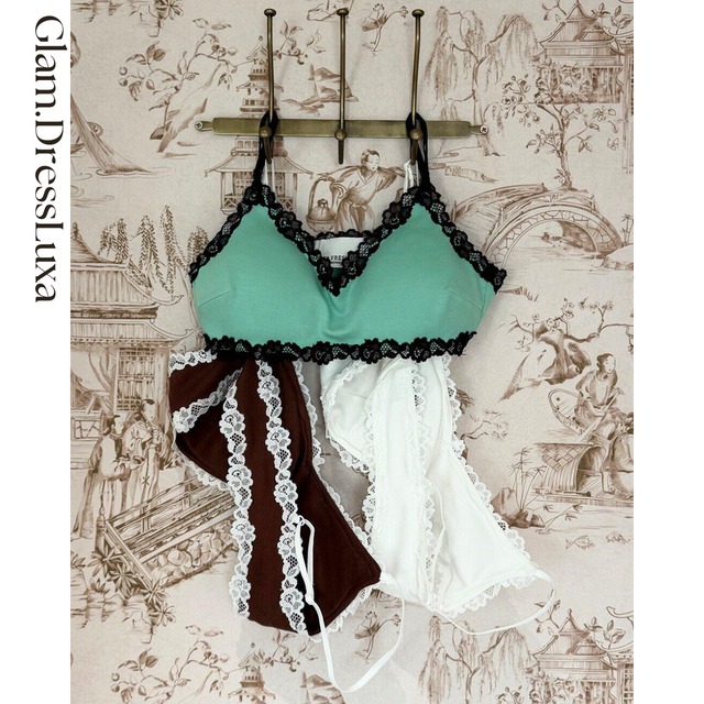Lace Trim ブラレットキャミ_T1425