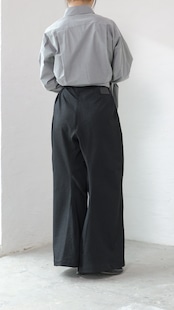 i’m here - “He is twitted” Pants :Black|ツイスト立体パターン/軽量ポリエステル/レザーパッチ