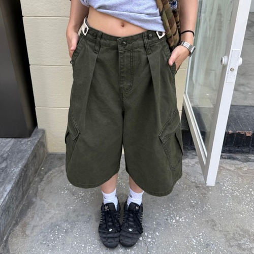 ウエストタックカーゴクロップドパンツ 1col   R01813