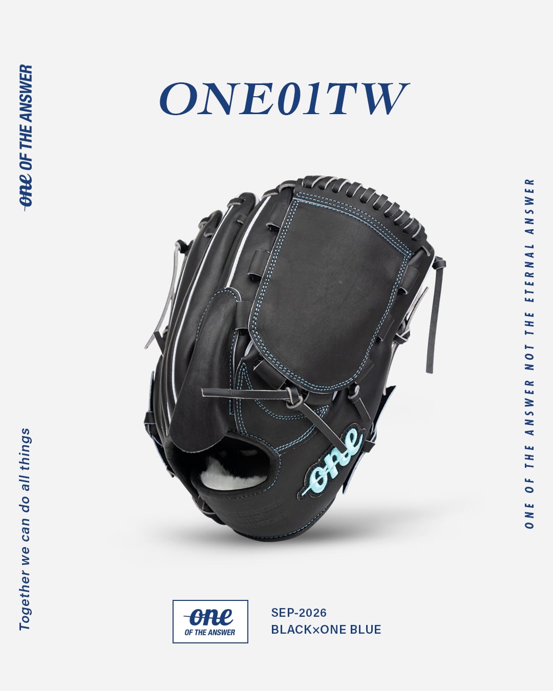【高校野球対応|ONE01TW|硬式用グラブ|右投げ用|ワッペンラベル】