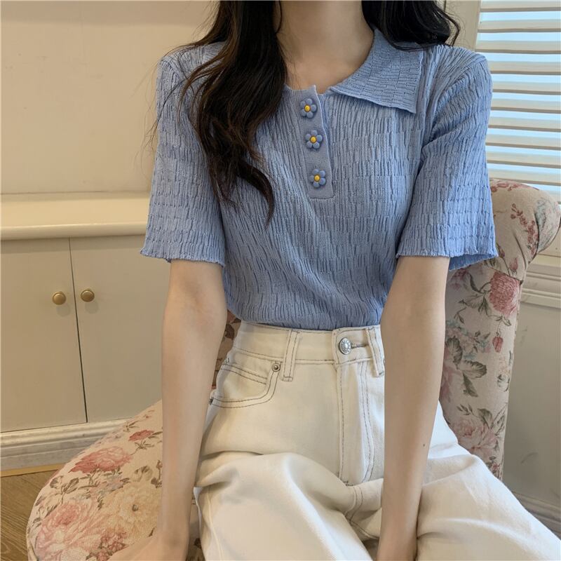 薄手サマーニット Tシャツ トップス 夏物 1号婦人3254011395