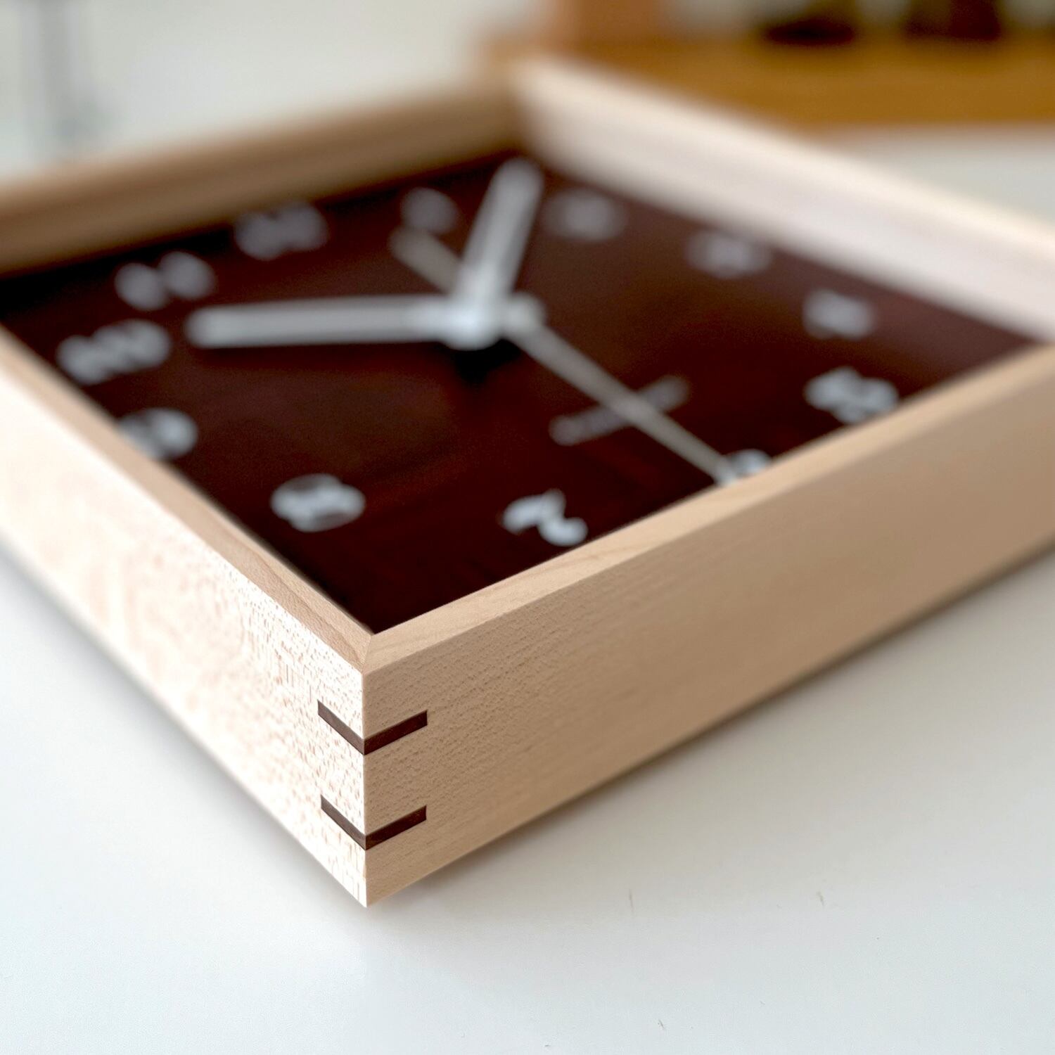 KATOMOKU Square clock 4 H.メープル km-144HM | 加藤木工株式会社