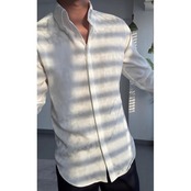 draped slim shirt 00049