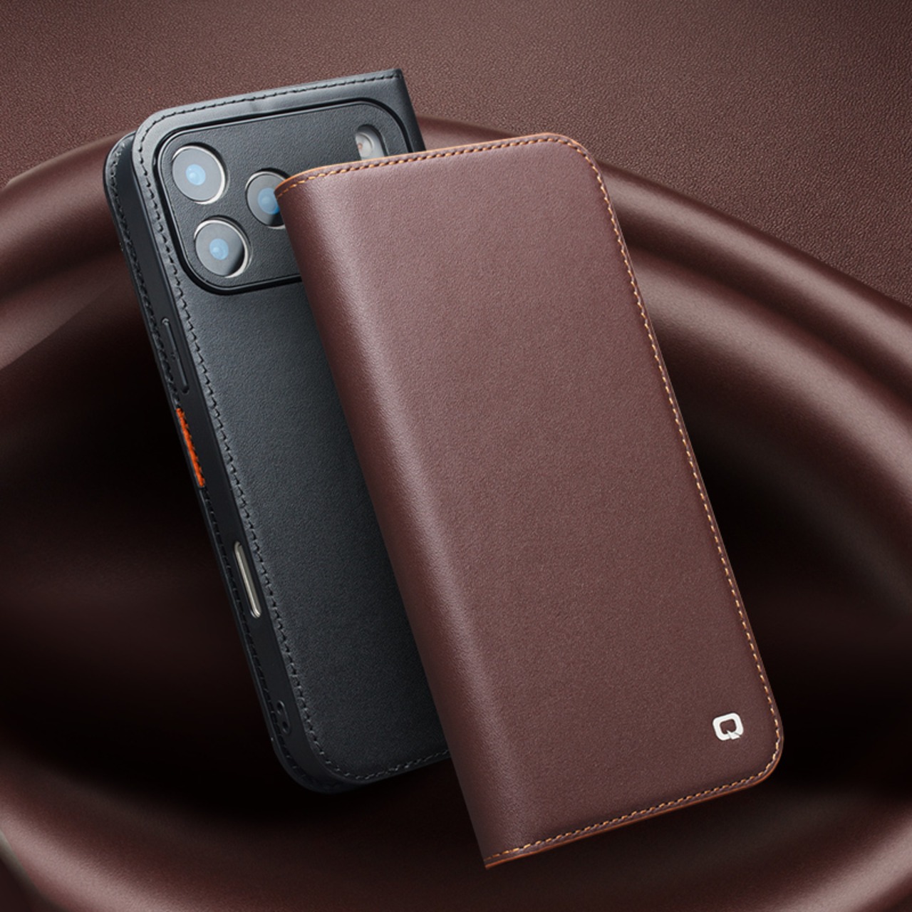 ◆iPhone 17/16/15/14/13/12/Pro/Pro Max/mini/Plus/Air◆ Genuine Leather Stitching Flip Case / 本革 ステッチ 手帳型 フリップ スマホケース
