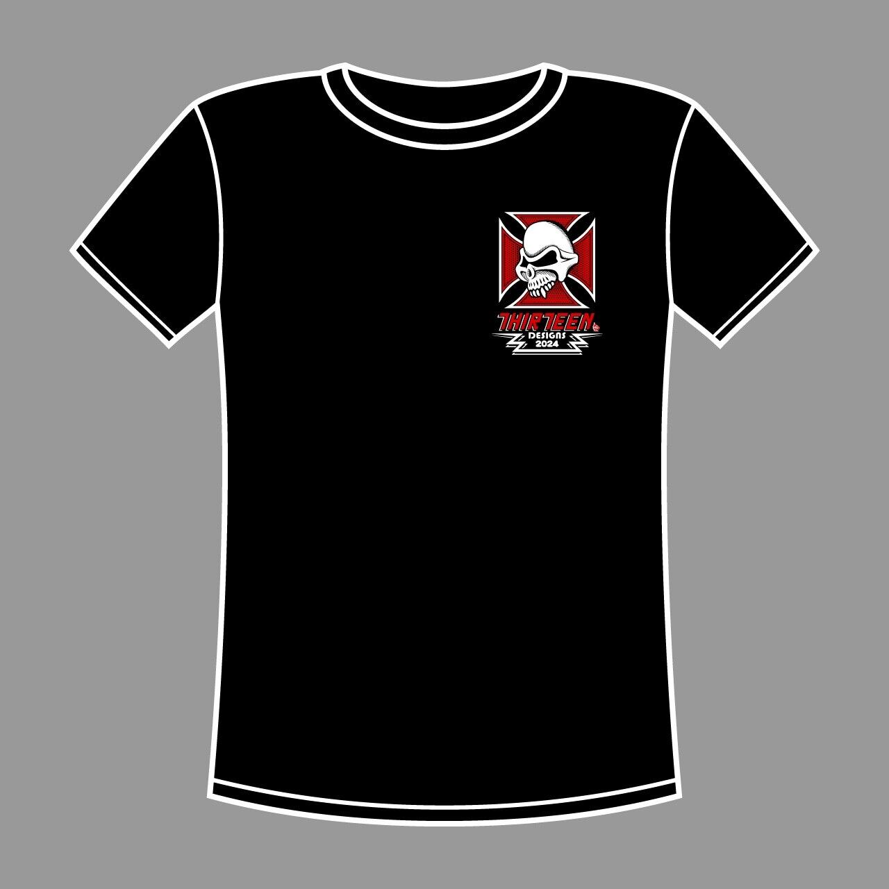 THIRTEEN DESIGNS サーティーンデザインズ 2024 LIMITED T-SHIRT BLACK