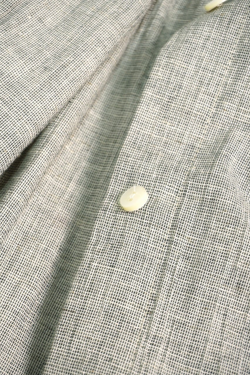 Antique Check Fly-Front Blouse