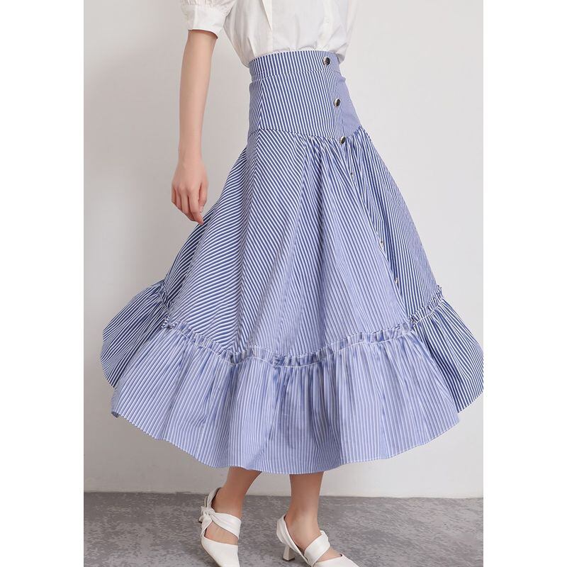 ハイウエスト切替ストライプスカート SU724