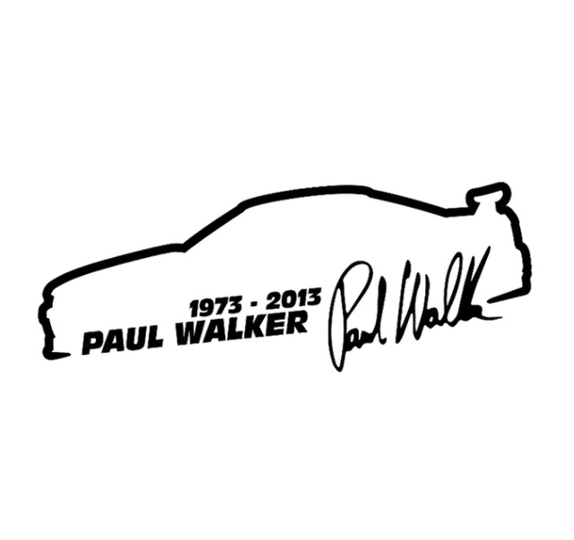 カッティングステッカー（Paul Walker car 1973‐2013 :SMALL）