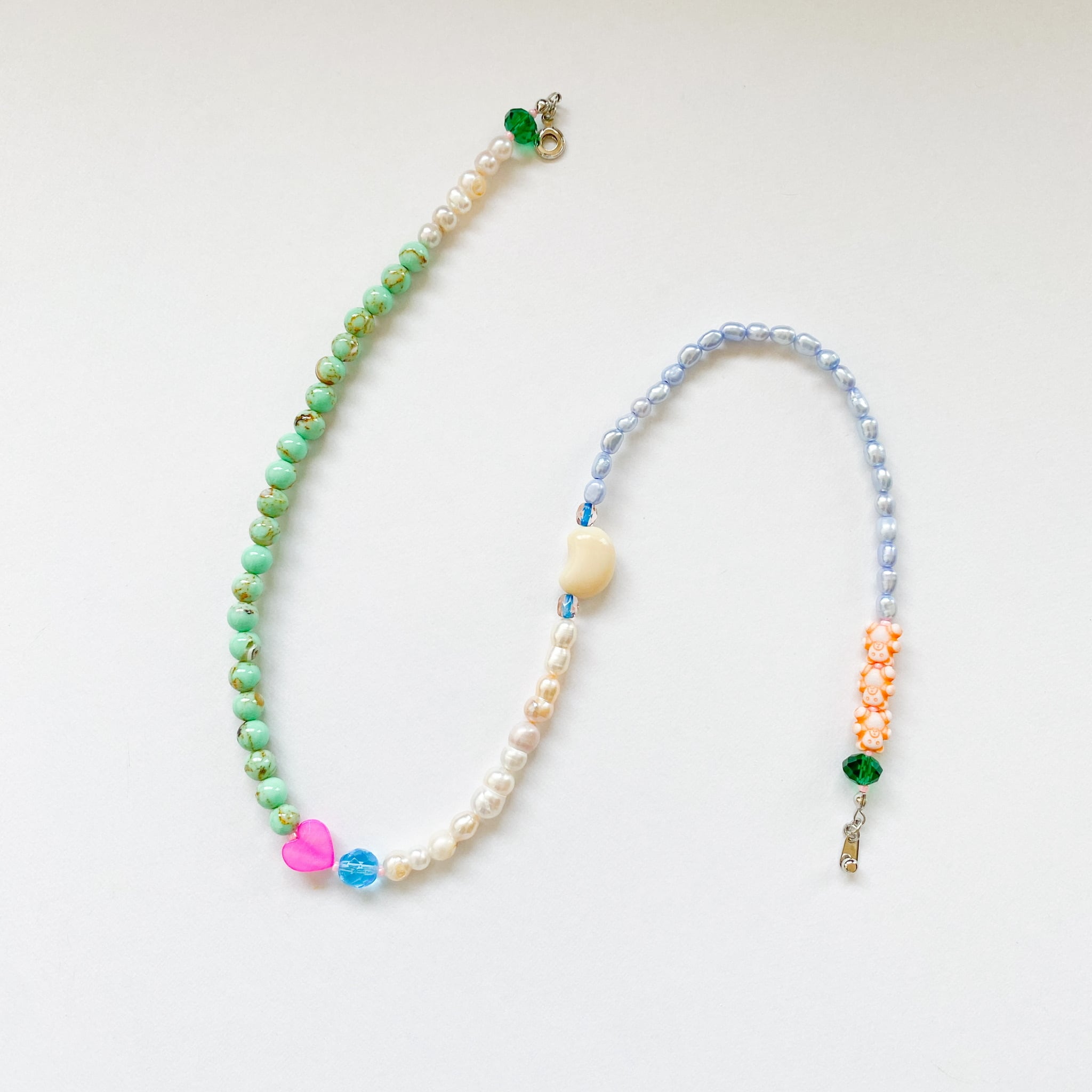 淡水パールとビーズのネックレス