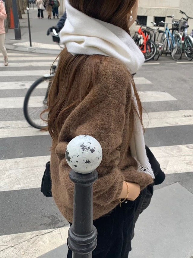 (OUNCE) wool  alpaca hair  knit / 3color