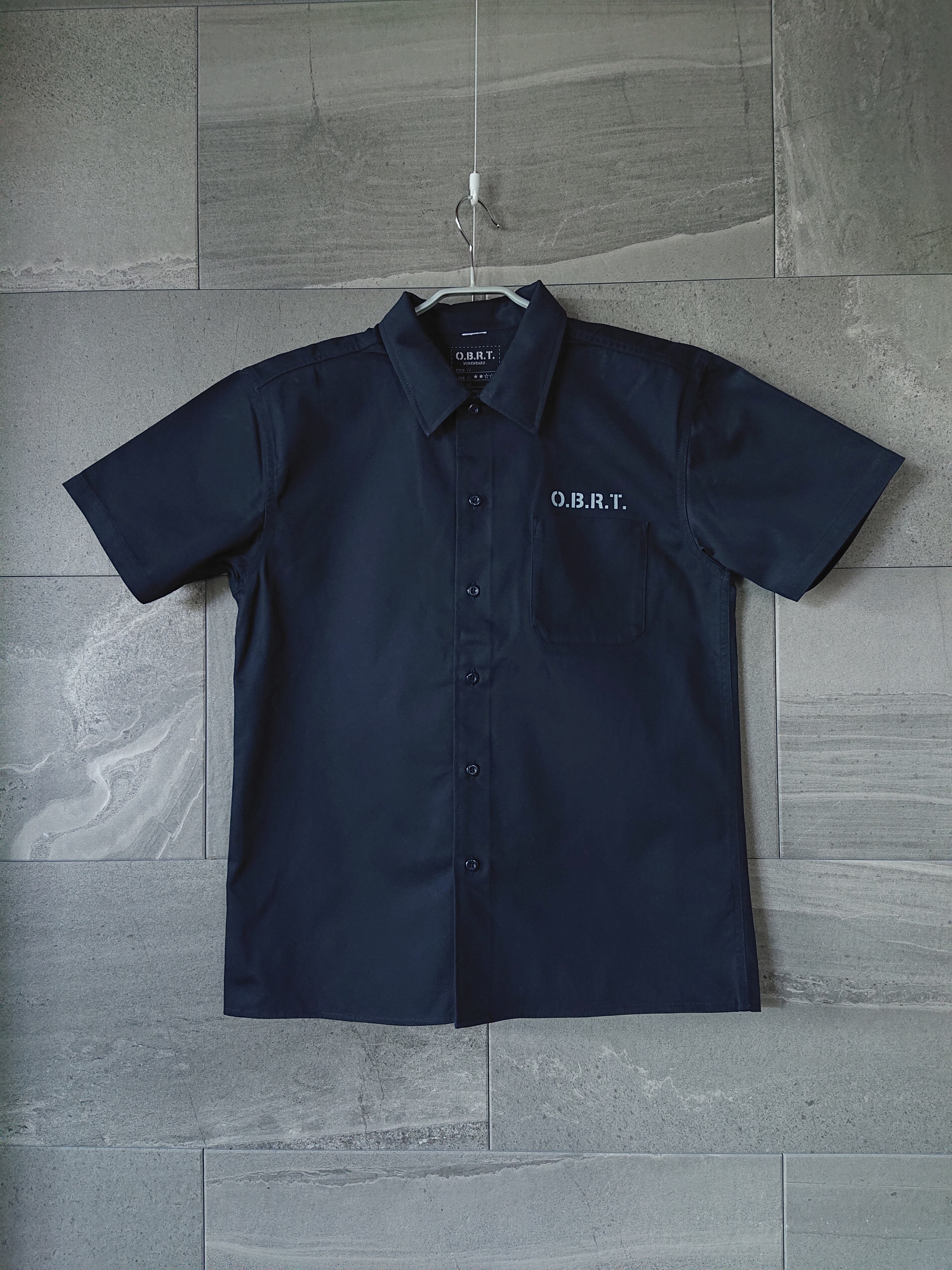 S/S WORK SHIRT (NAVY) | O.B.R.T. WORKWEARS.