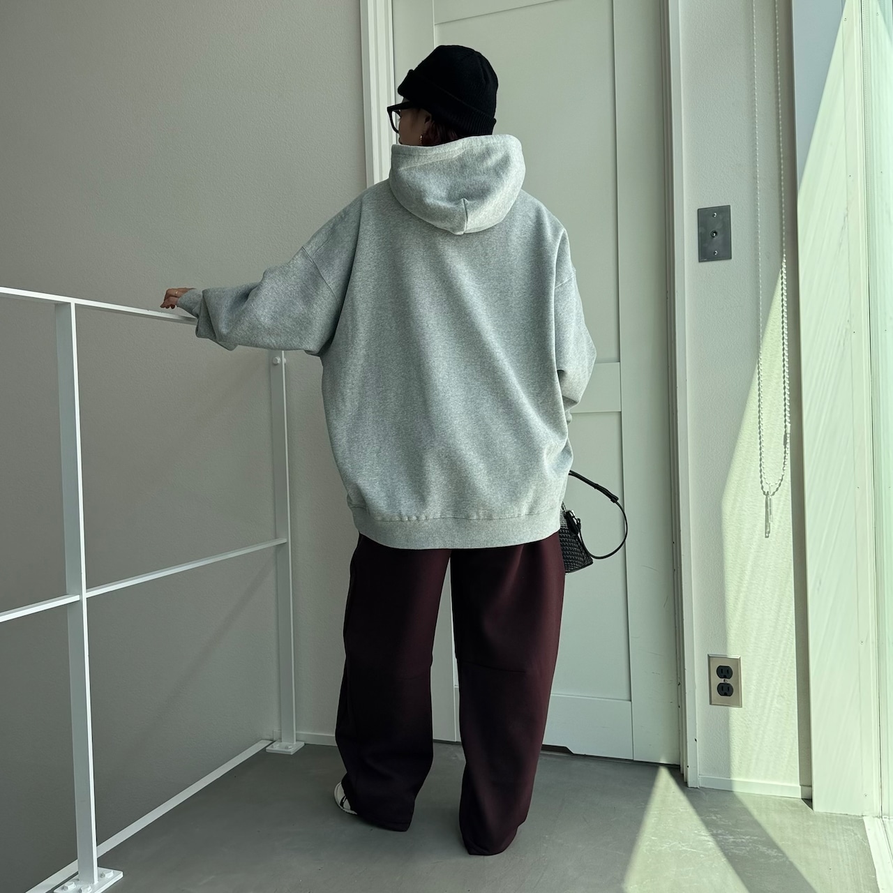 フーディーUSコットンBIGスウェットPO/グレー