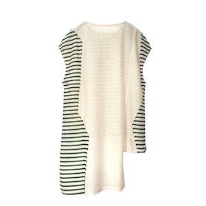 【最新作】ボーダーバックカットプルオーバー【262-3248】Bordered Cutout Pullover
