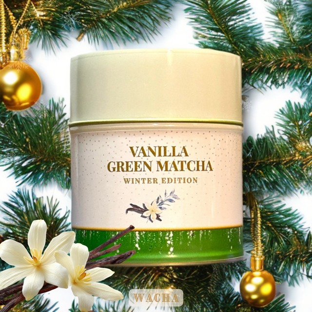 [Limited Edition] WACHA Green Matcha × Organic Vanilla Sugar | Holiday-Season Blend with Organic Vanilla Beans (20g) – Made in Japan
