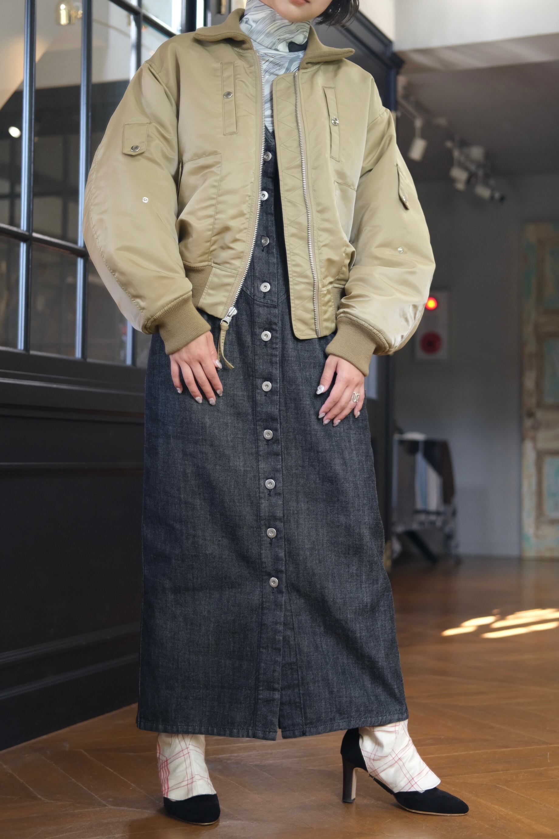 FETICO】Denim sleeveless dress | loop