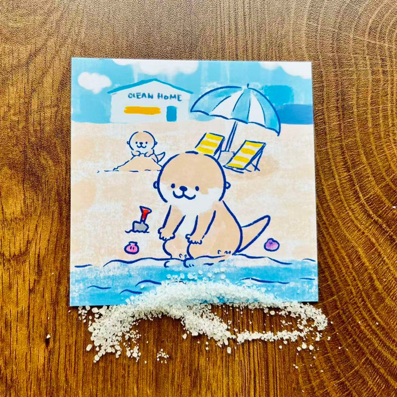 カワウソの夏休みポストカード