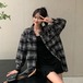 ✞ ♡スタンダードチェック柄シャツブラウスジッパーストラップレスジャケット レトロ ✞ゴスロリ SM ミリ 甘ロリ クラロリ 和ロリ エレガント 黒ロリ 姫ロリ 華ロリ BB-BB46437505301